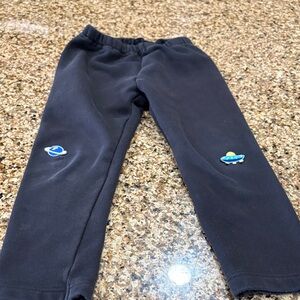 Uniqlo Black Kids Joggers with Space Embroidery